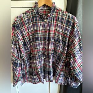 Isabel Marant etoile cropped flannel shirt - SZM, EUC